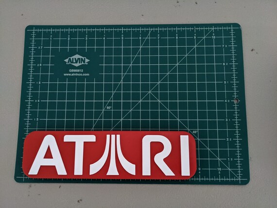 Atari video game logo sign 3D printed USA videogame 