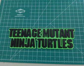 Teenage Mutant Ninja Turtles TMNT movie logo 3D printed color wall mount display