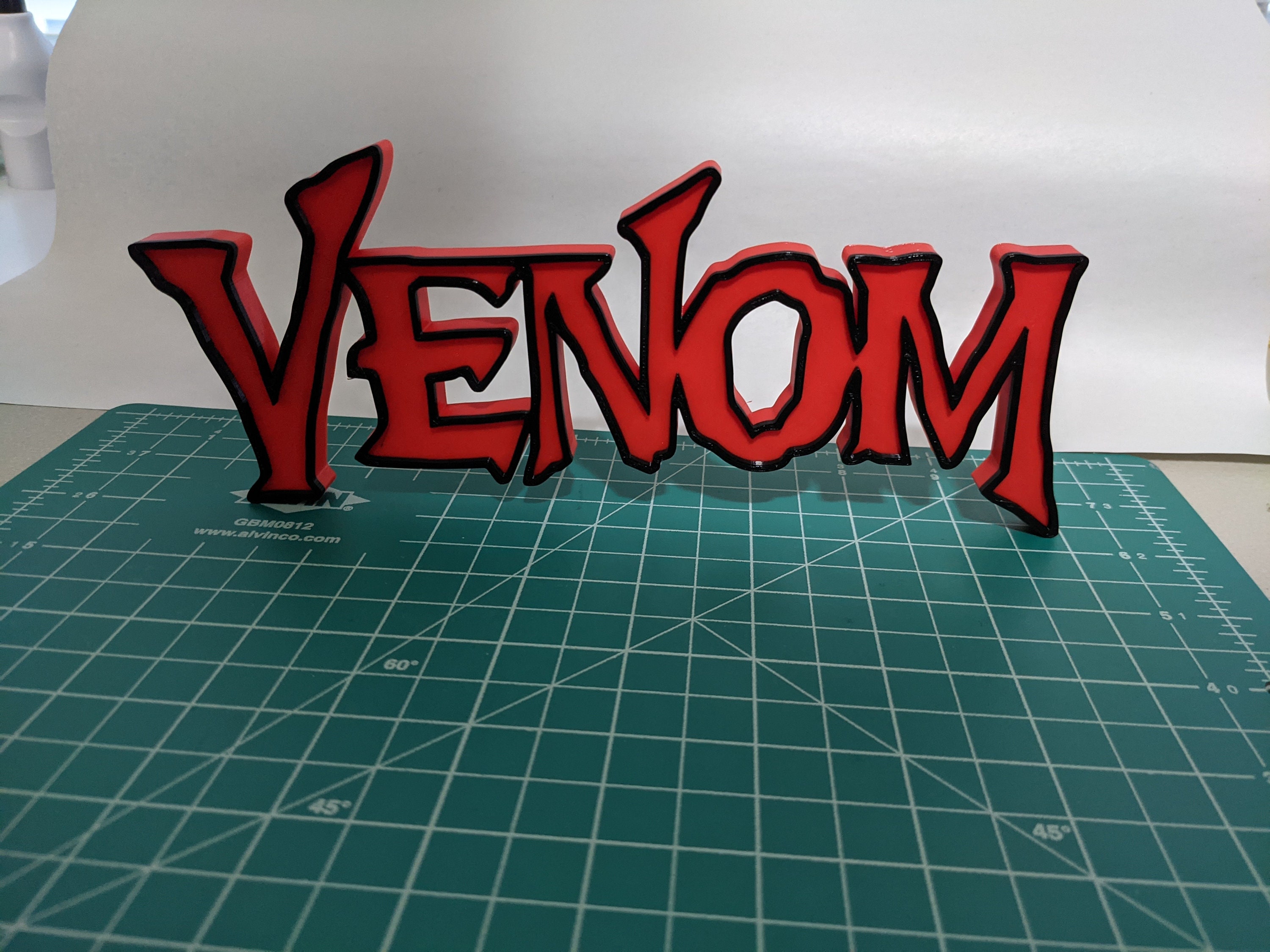 Venom Logo Sign Display Shelf Marvel 3D Printed Spider-man - Etsy Denmark