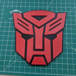 Transformers Autobot 3D printed display wall mount logo