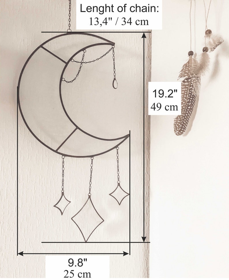 Crescent Moon Wall Hanging Moon Wall Decor Bohemian Wall Etsy