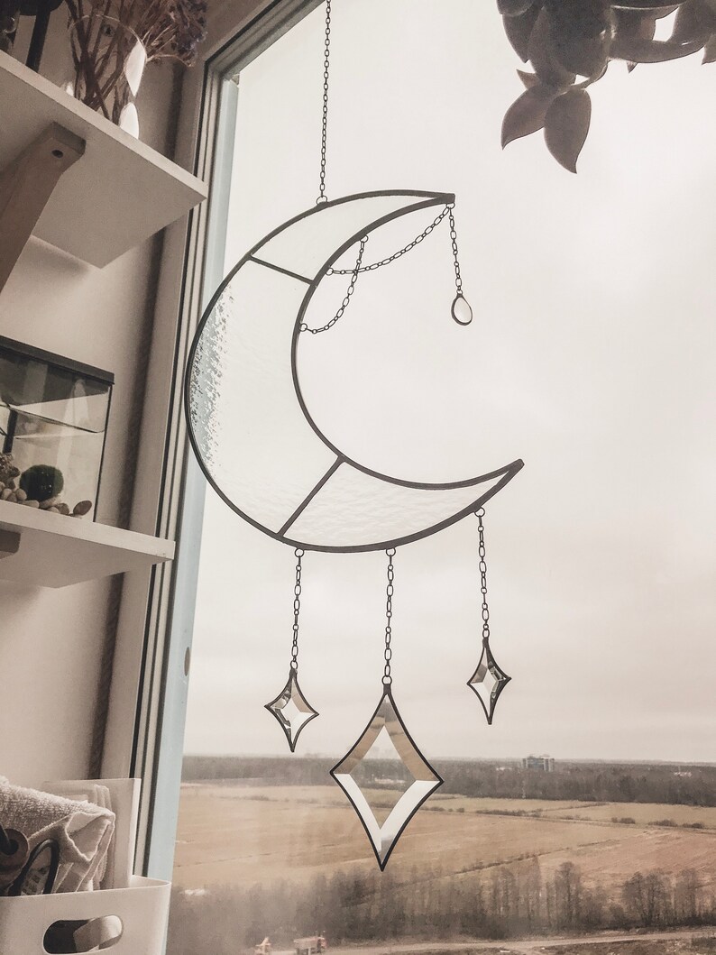 Crescent Moon Wall Hanging Moon Wall Decor Bohemian Wall Etsy