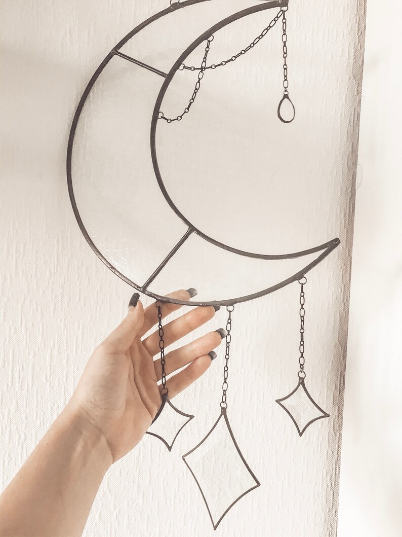 Crescent Moon Wall Hanging Moon Wall Decor Bohemian Wall Etsy