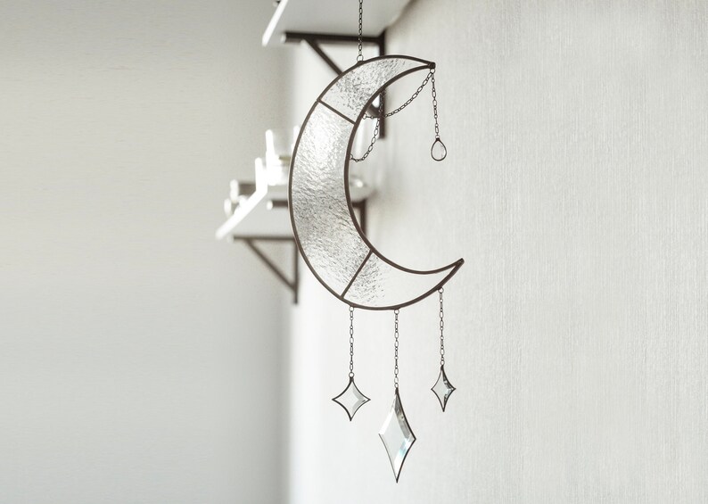 Crescent Moon Wall Hanging Moon Wall Decor Bohemian Wall Etsy