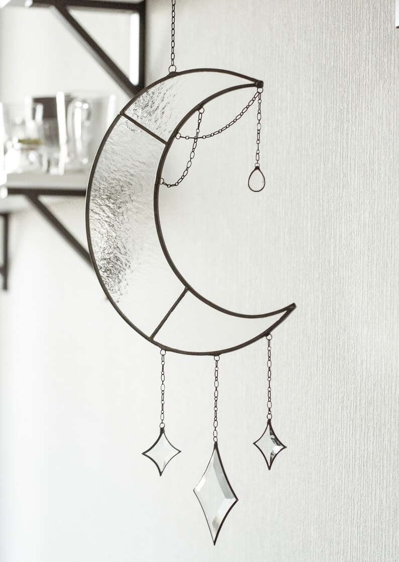 Crescent Moon Wall Hanging Moon Wall Decor Bohemian Wall Etsy