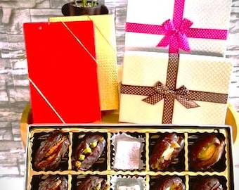 Gourmet Stuffed Local Dates: Pistachio, Almond, Cashew