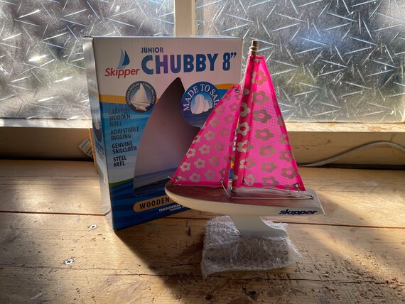 Boxed Vintage Skipper Chubby 8 Inch Pond Yacht toy Sailing Boat