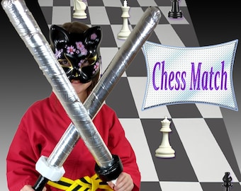 Bokken Batons "Chess Match" Combo, Kids Size