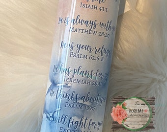 He knows you by name Bible verse 20oz Insulated tumbler. Ready to ship