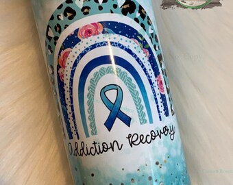 Addiction recovery tumbler ready to ship