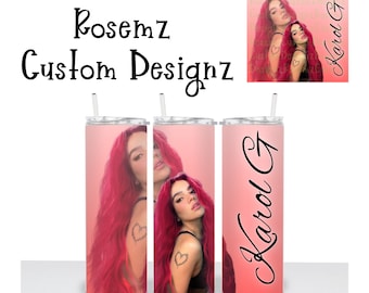 Karol G tumbler Digital png wrap