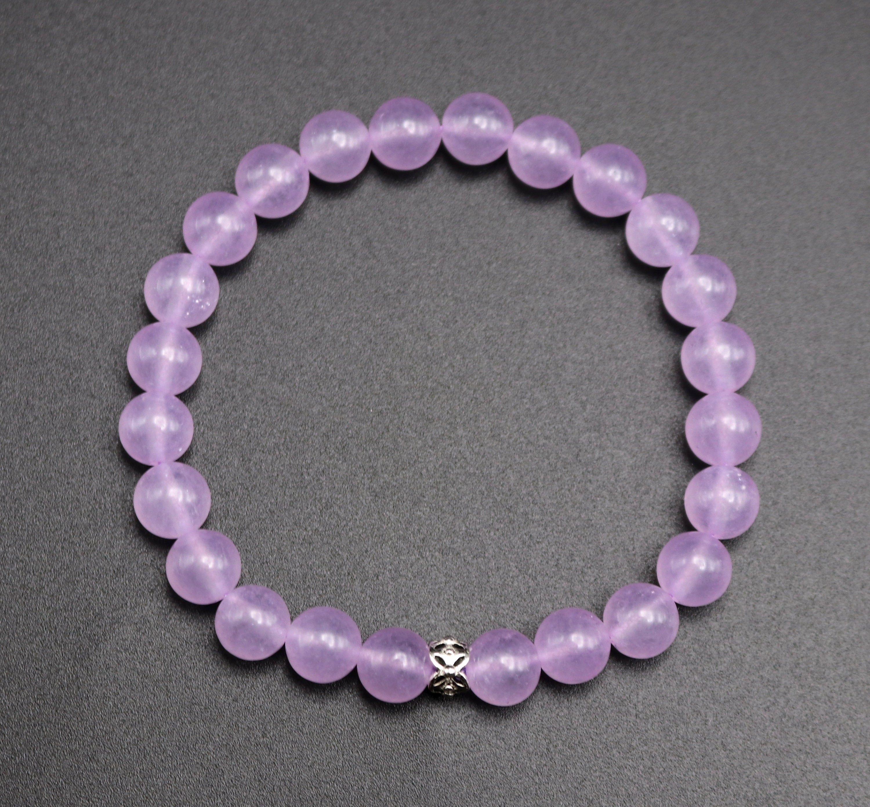 Natural Light Purple Jade Bracelet with 925 Sterling Silver | Etsy