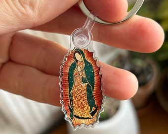Our Lady of Guadalupe Catholic keychain