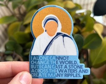 Mother Teresa Sticker, St. Teresa of Calcutta Sticker, Catholic Sticker