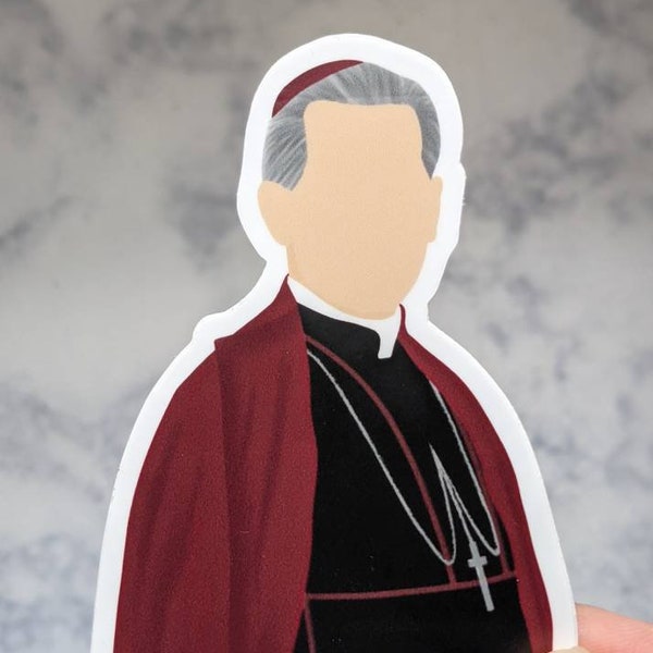 Venerable Fulton Sheen Art Sticker, Catholic Sticker