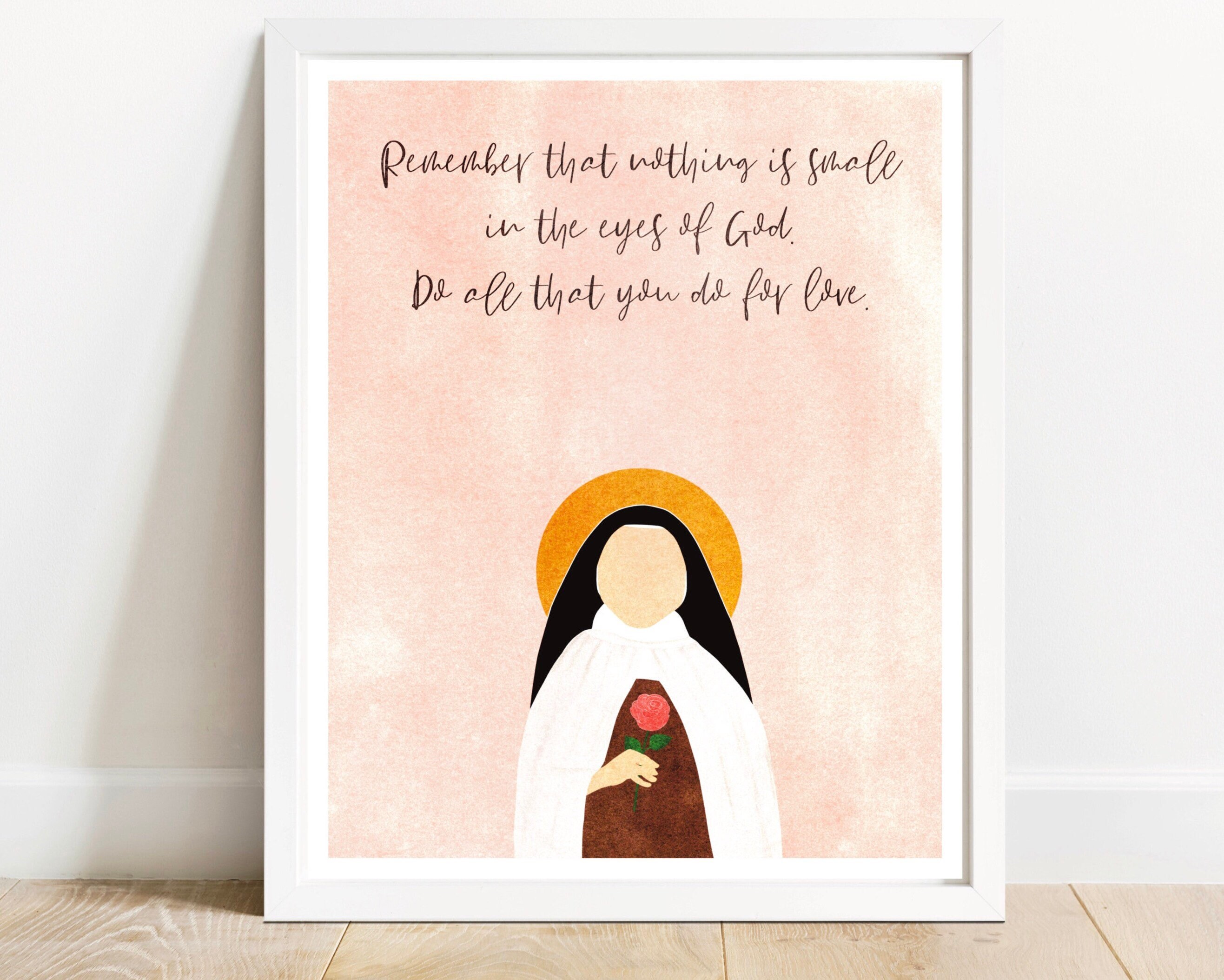 St. Therese of Lisieux Print St. Therese of Lisieux Wall Art - Etsy