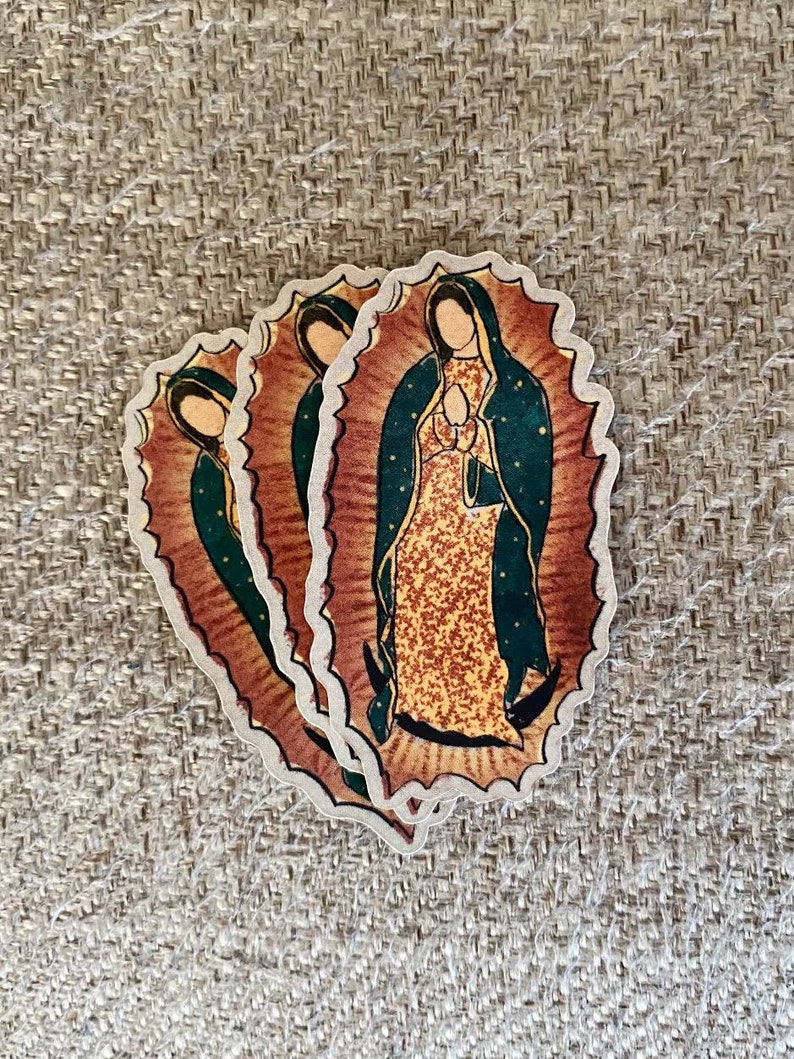 Our Lady of Guadalupe, Colorful Catholic Sticker image 3