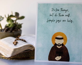 St. Francis Print, St. Francis Wall Art, St. Francis Illustration