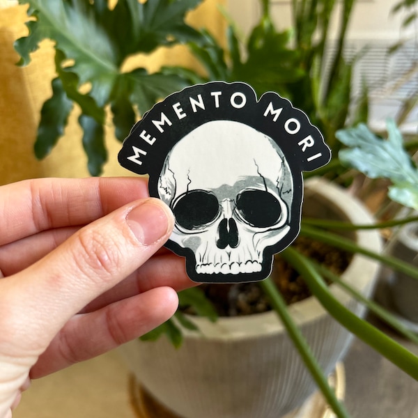 Memento Mori Sticker, Remember Death Catholic Skull 3" Sticker