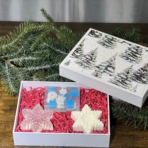 Christmas Gift, Gift Soap,Handmade Soap, Bridal Shower Gift, Baby Shower Gift, Christmas Bathroom decor, Christmas Shower Set