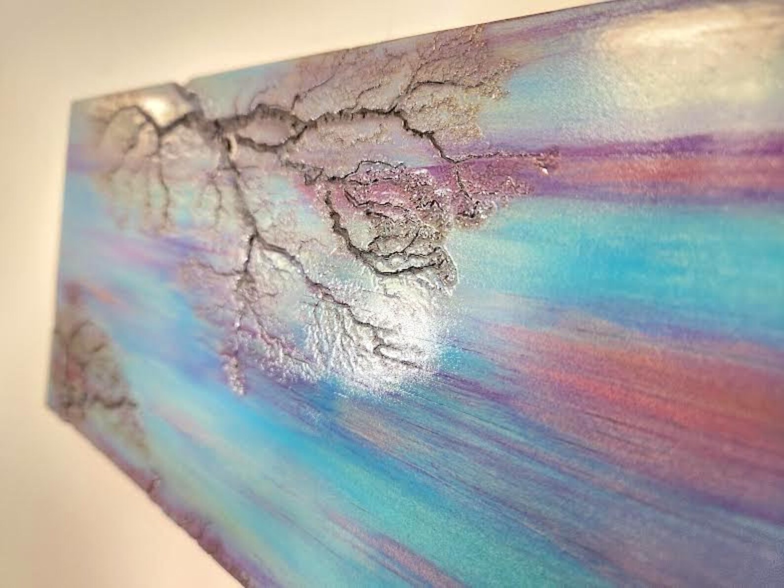 Lichtenberg Wall Art, Night Sky Art, Painting, Fractal Burning, Wooden