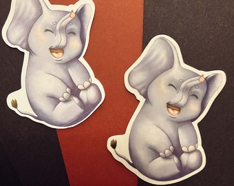 Elephant Sticker, | Cute Elephant  Sticker| Journal Sticker |Decorative Elephant  Sticker | Elephant Planner Sticker | Scrapbook Stickers