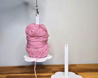 Percha giratoria de hilo cortada a láser / Soporte de hilo de viaje / Hiladora de lana colgante / Herramienta para tejer y crochet / Herramienta portátil para manualidades