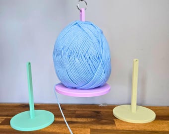 Portahilos portátil para muñeca / Colgador de hilo para pulsera de viaje / Soporte para lana / Herramienta para hilo / Hilador de hilo de crochet y crochet impreso en 3D