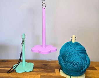 Portahilos portátil para muñeca / Colgador de hilo para pulsera de viaje / Soporte para lana / Herramienta para hilo / Hilador de hilo de crochet y crochet impreso en 3D