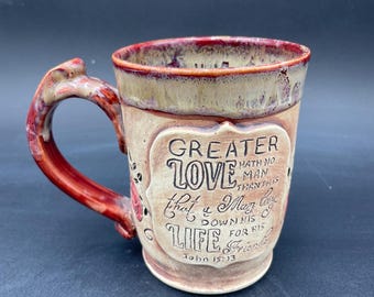 Handmade Mug, Stoneware Coffee Cup, Wheel Thrown Pottery, Ceramics