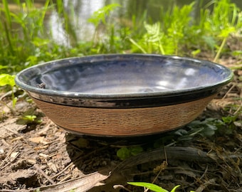 Handmade Pottery Serving Bowl, Ceramic Dish, Stoneware Decorative Bowl