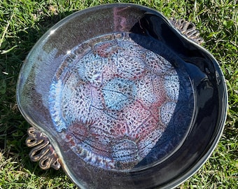 Handmade Pottery Decorative Plate, Ceramic Candy Dish, Stoneware Tray