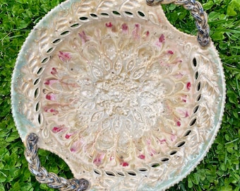 Handmade Pottery Bowl, Decorative Ceramic Platter, Stoneware Dish