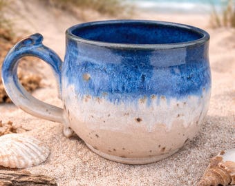 Handmade Mug, Stoneware Coffee Cup, Wheel Thrown Pottery, Ceramics
