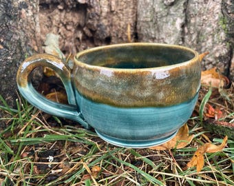 Handmade Mug, Stoneware Coffee Cup, Wheel Thrown Pottery, Ceramics