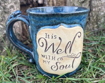 Handmade Mug, Stoneware Coffee Cup, Wheel Thrown Pottery, Ceramics