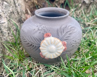 Handmade Pottery Bud Vase, Ceramic Flower Vase, Stoneware Pot