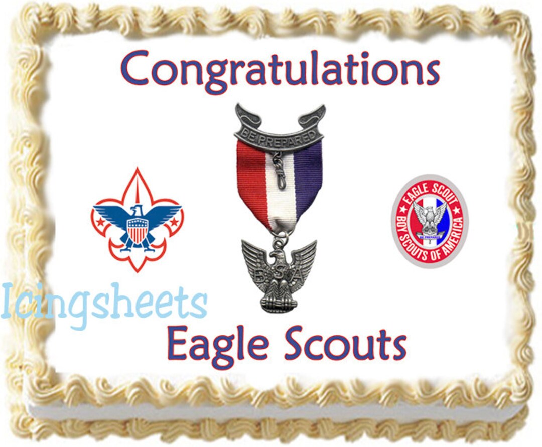 EAGLE Scout Edible Cake Decoration Sheet Image Frosting Topper Boy ...