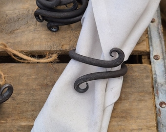 Forged Napkin rings, Rustic Farmhouse Style, wrought iron