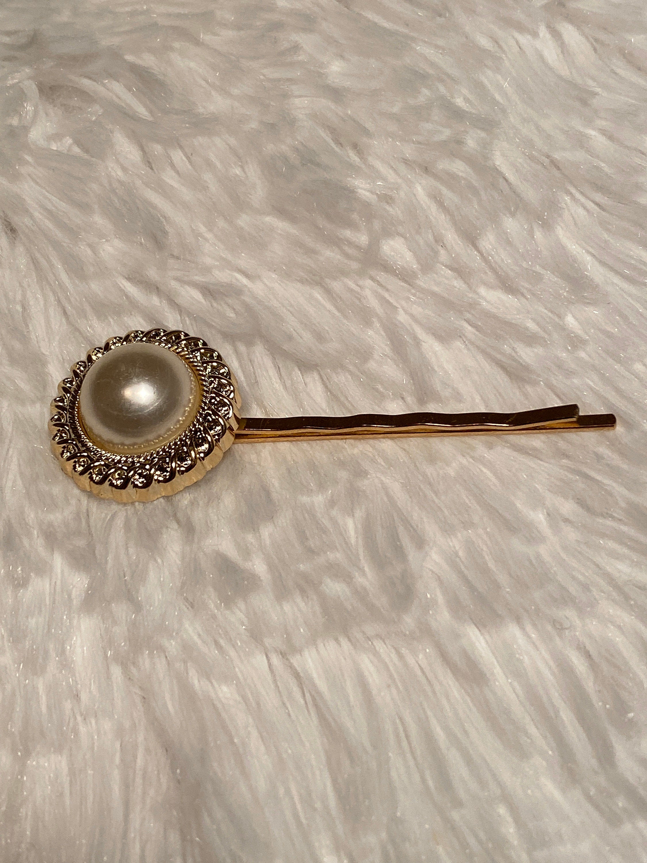 Circle Hair Clips for women Silver Hair Pearl Wedding Etsy