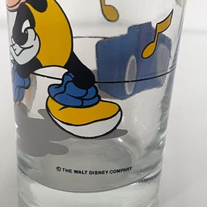 Vintage Collectible Walt Disney Mickey Mouse baseball glass tumbler and Minnie dancing boombox image 2
