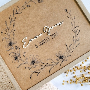 Boite souvenirs, boite à souvenirs, souvenir de naissance, personnalisation avec prénom en 3D, boîte à souvenirs personnalisée, boite MDF