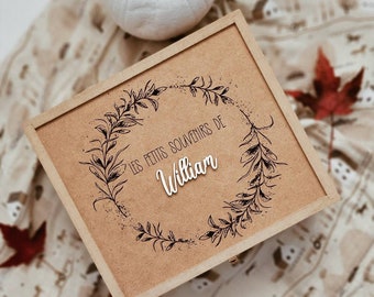 Personalized memory, baby keepsake box. 3D cutout name box. Nursery box, child/children souvenir box. For him/her. Custom name box girl boy