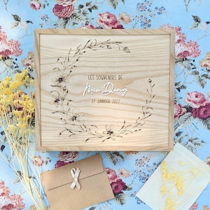 Boîte à souvenir en bois, boite à souvenirs personnalisée, boîte souvenirs en 3D, souvenir de grossesse, boite à souvenirs pour bébé,