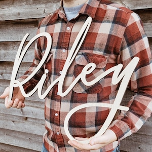 Wooden name sign, custom name sign personalized wood, baby name cutout, custom name, nursery name sign, large custom name cutout, laser cut