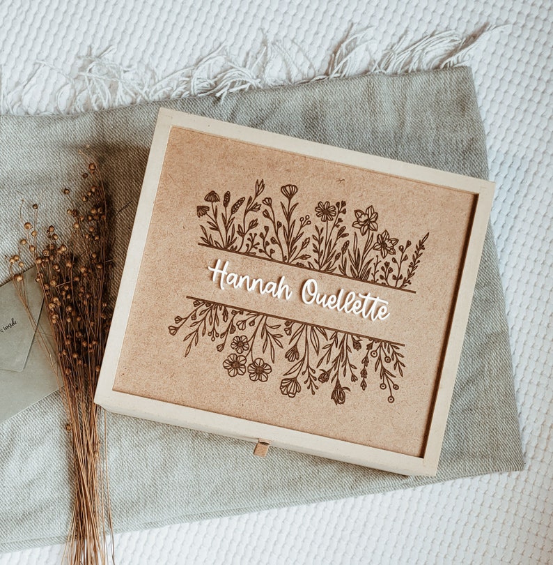 Name Box Sample Custom Name Box,name Cut Out,large Personalised Engraved Wooden Box ...