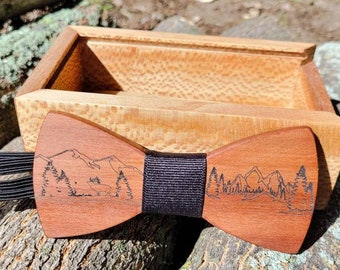 LUHEN Mens Wooden Bow Tie Hanky Set Handmade Wood Bowtie with Box M, 156 LUHEN Mens Wooden Bow Tie Hanky Set Handmade Wood Bowtie with Box M, 156