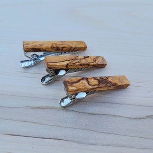 Wooden tie clip, wood tie bar, mens wedding accessories, tie clip wood, personalised wooden tie clip, minimalist tie clip, gift for him