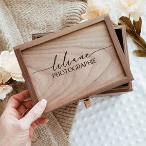 Walnut keepsake box, dark wood Personalized box, wooden memory box with lid, keepsake gift box, Handmade engraved box. Gift box for baby,