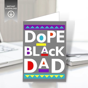 Dope Dad Vaters Tageskarte Printable Sofortiger Download | Dad Geschenk Coole Dad Grußkarte | Geschenk zum Vatertag